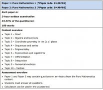 爱德思Alevel数学考试内容及形式解析