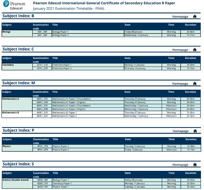 IAL&IGCSE | 爱德思2021年1月各科考试时间汇总！